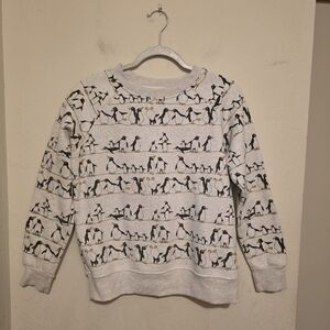 L.A. SouL Penguin Print Crew Neck Sweater Size Small